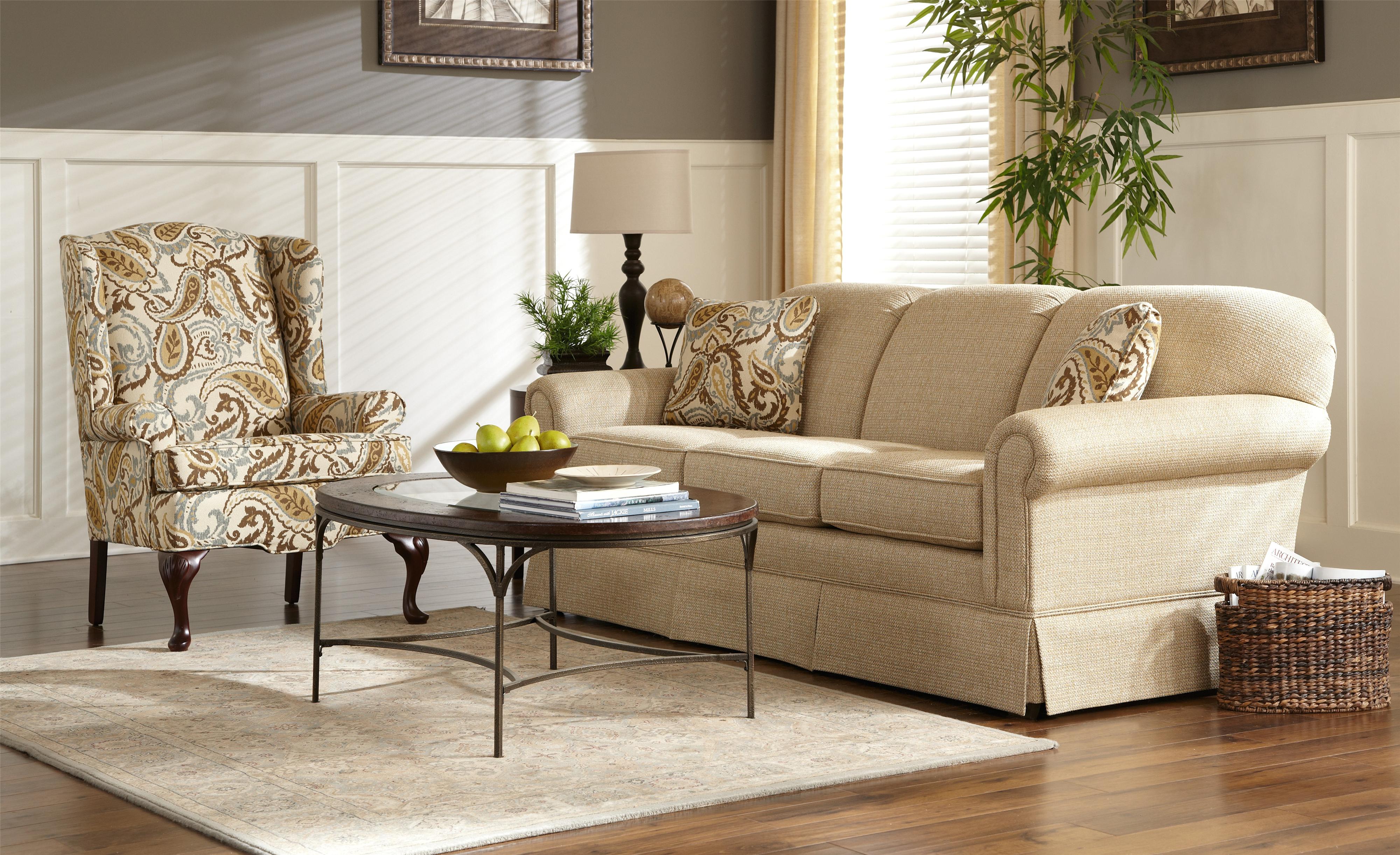 Hickory Craft 4200 Traditional Stationary Sofa Godby Home Furnishings